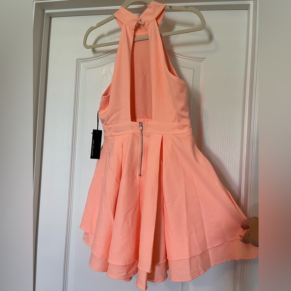 Neon Peach Backless Dress - Picture 5 of 9